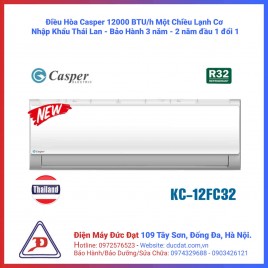 Điều hòa Casper 12000 BTU 1 chiều KC-12FC32 2021 Điều hòa Casper 12000 BTU 1 chiều KC-12FC32 2021